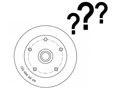 Identification du raccordement de roue  pour tambour de frein