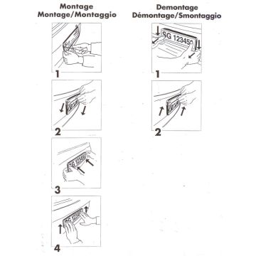 Kennzeichenhalter, mit Werbeschild neutral 001010999