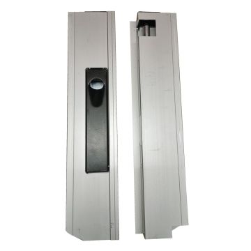 Fermetures à levier encastré ALU 25mm, droit 008000314