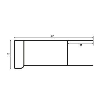 Fermetures à levier encastré ALU 25mm, droit 008000342