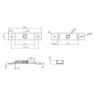 Zungenschloss verzinkt 008000406