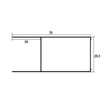 ALU Einfassverschluss, Höhe 310, links 008000412