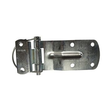 Charnière L 148  B 61  H 20.5mm zingué courbé