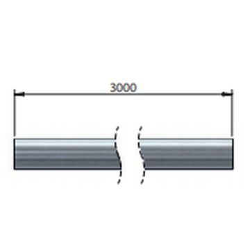 Tige de torsion Ø 20 x 2 x 3000mm Inox