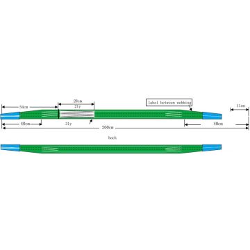 Hebegurte 2to, L=  2m, B= 60mm