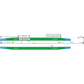 Sangle de levage 2000kg, L=  5m, L= 60mm
