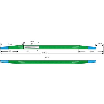 Hebegurte 2to, L=  6m, B= 60mm