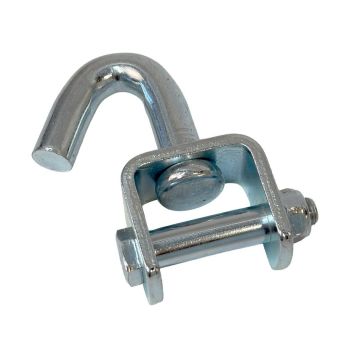 Crochet tournant libre avec vis M12 et écrou