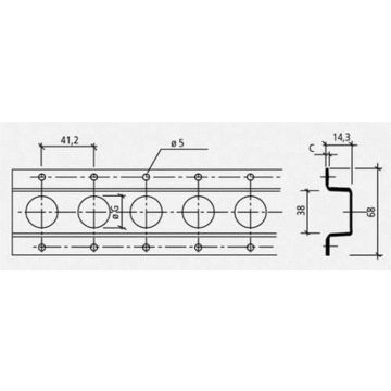 Rundloch-Ankerschiene  verzinkt