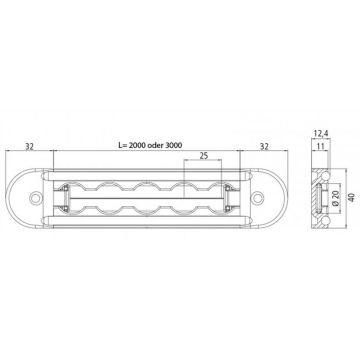 Airlineschiene Alu eckig 013010052