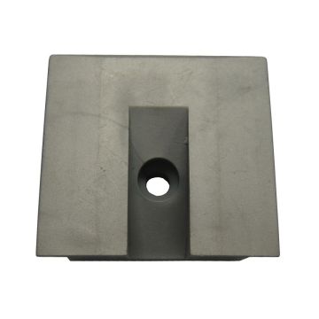 Airlinekunststoff-Endstück, eckig, blau