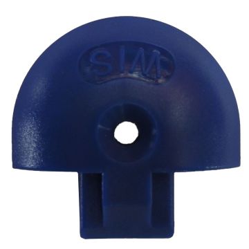 Airlinekunststoff-Endstück, rund, blau
