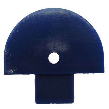 Airlinekunststoff-Endstück, rund, blau