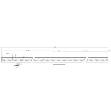 Airlineschiene Alu rund B 50 eloxiert 3m