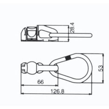 Airlinebeschlag Doppel-Endbeschlag