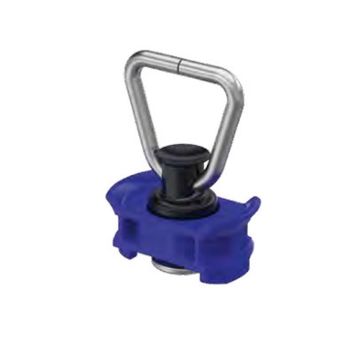 Airlinebeschlag mit Ring, blau