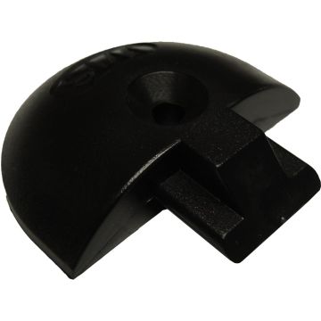 Airlinekunststoff-Endstück, rund, schwarz