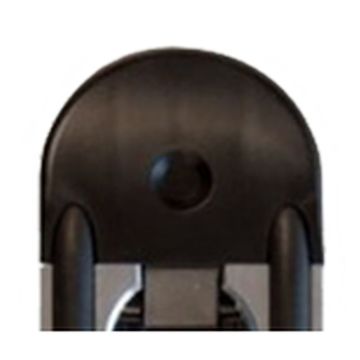 Airlinekunststoff-Endstück, rund, schwarz 013010099