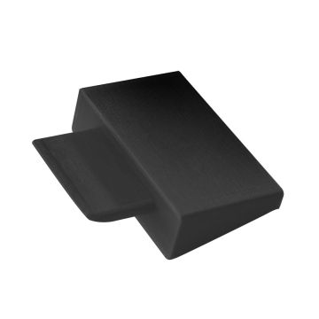 Airlinekunststoff-Endstück, eckig, schwarz