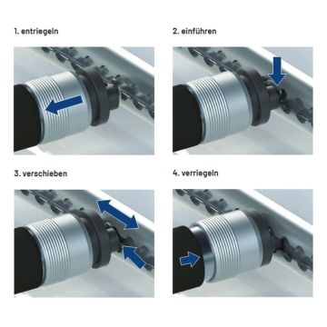 Sperrstange Alu "Airline Beam" 1200-1660mm