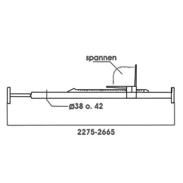 Sperrstange Alu-Zahnstange ca.250N 013010140