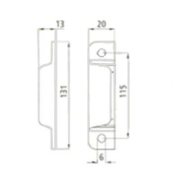 Kunststoff Endstück für Kombi-Zurrschiene