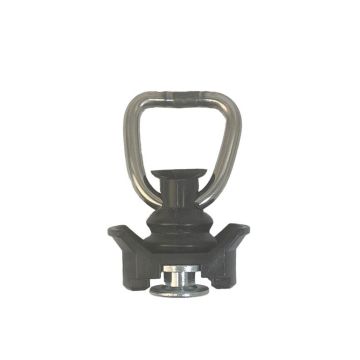 Airlinebeschlag mit Ring, schwarz