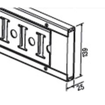 Kombi Zurrlatte Alu 120 x 25mm eloxiert 013011061