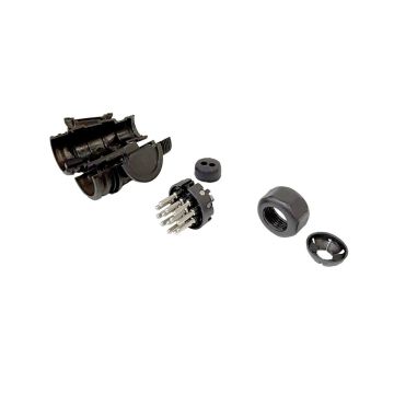 Fiche mâle 13-pol plastique, enveloppe plier, enfichable