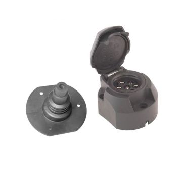 Steckdose 7-pol Kunststoff oval 014000110