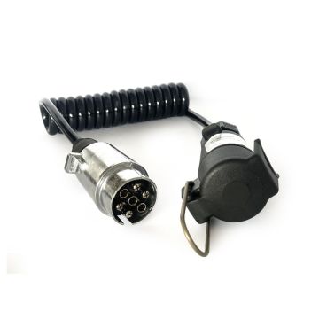 Spiralkabel  7-pol Länge 1000mm, Arbeitslänge 0.6m