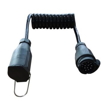 Spiralkabel - Verlängerung 13-pol 12V  Arbeitslänge 2.5m