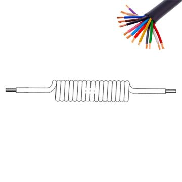 Spiralkabel 15-pol  Arbeitslänge 2.5m