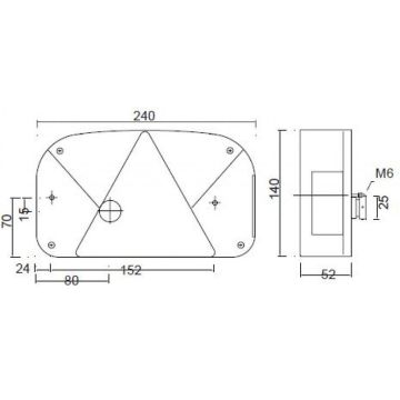 Schlussleuchte Multipoint II (2.1) rechts (40.248.312)  12V