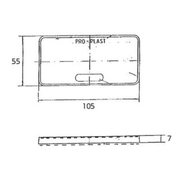 Rückstrahler gelb 105 x 48mm