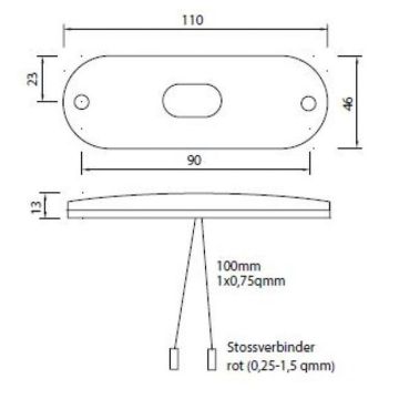 LED feu de position latéral Flatpoint IIl  12V