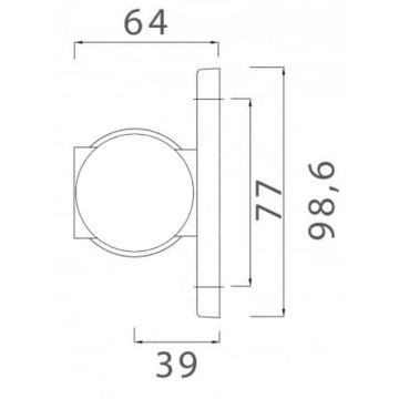 LED feu de gabarit Aspöck Superpoint 3  12V  ga./dr. 014000490