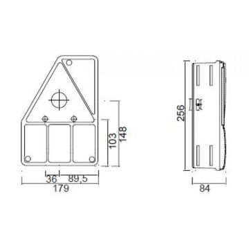 Feu arrière Earpoint 1 droit 5-pol