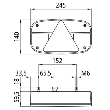Feu arrière Multipoint III droit 5-pol 014000572