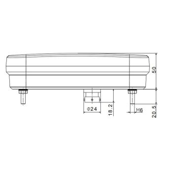 LED Schlussl. Fristom FT-270-2 12V  links, mit Widerstand 014000664