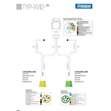 Anschlusskabel, 13-pol  8m