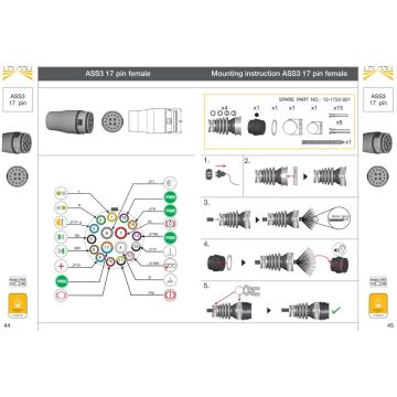 Connecteur Aspöck Bajonett 17-pol. 014003214