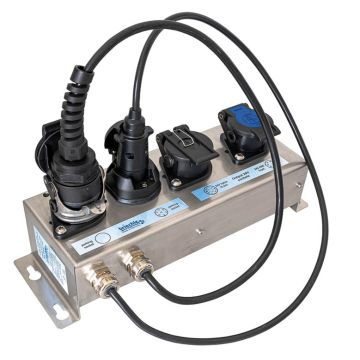 Spannungsverdoppler-Einheit mit Stecker/Dosen 12 >24 V