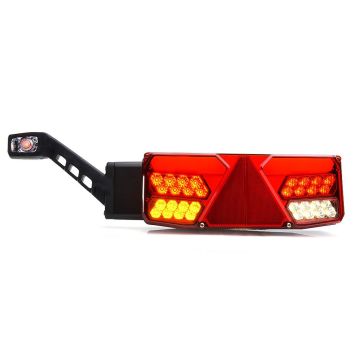 Feu arrière LED WAS 12V gauche avec bras de contour