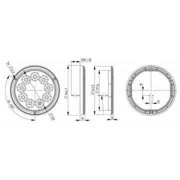 LED Innenleuchte Ø 147x15 12/24V 01450460