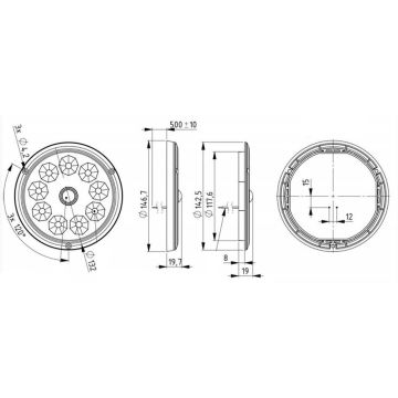LED Innenleuchte Ø 147x15 12/24V