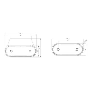 LED Seitenmarkierleuchte Fristom FT-020 12/24V 01452074