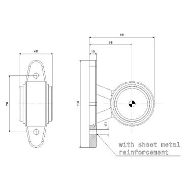 LED Umrissleuchte Fristom FT-009A 12/24V li/re  kurz 01452911