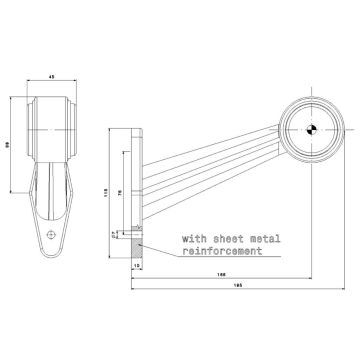LED Umrissleuchte Fristom FT-009E 12/24V Set à 2 links/rechts