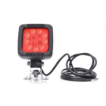LED Arbeitsscheinw. 110x110x85, 12/24V WAS rot